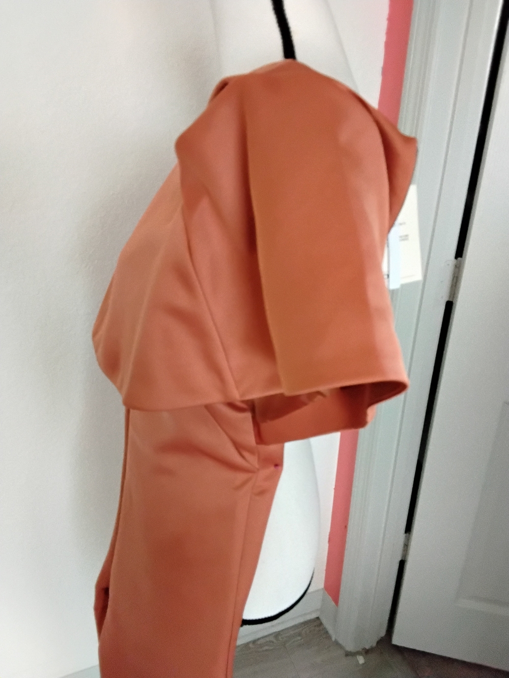 ASOS Rust Orange Cold-Shoulder Jumpsuit - Picture 2 of 3